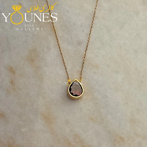 گردنبند طلا سواروسکی اشکی عقیق